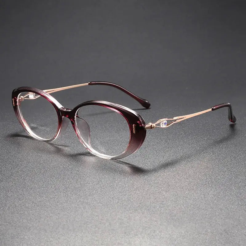 Women's Oval Full Rim TR90 Prescription Glasses 726020 — view 8 | Rx Spectacle