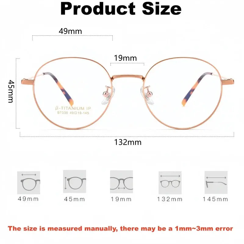Women's Oval Full Rim Titanium Prescription Glasses 360381 — view 2 | Rx Spectacle