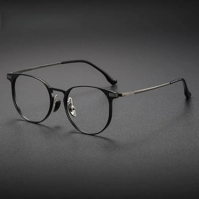 Unisex Round Full Rim Titanium Prescription Glasses 20250 — view 4 | Rx Spectacle