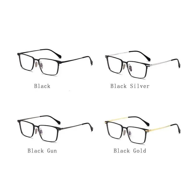 Men's Square Full Rim Titanium Prescription Glasses 20221 — view 7 | Rx Spectacle