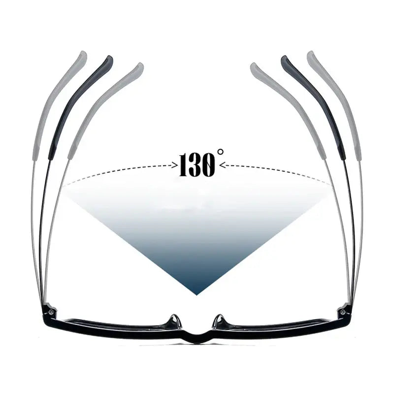 Unisex Square Full Rim Titanium Oversized Prescription Glasses 88033 — view 2 | Rx Spectacle
