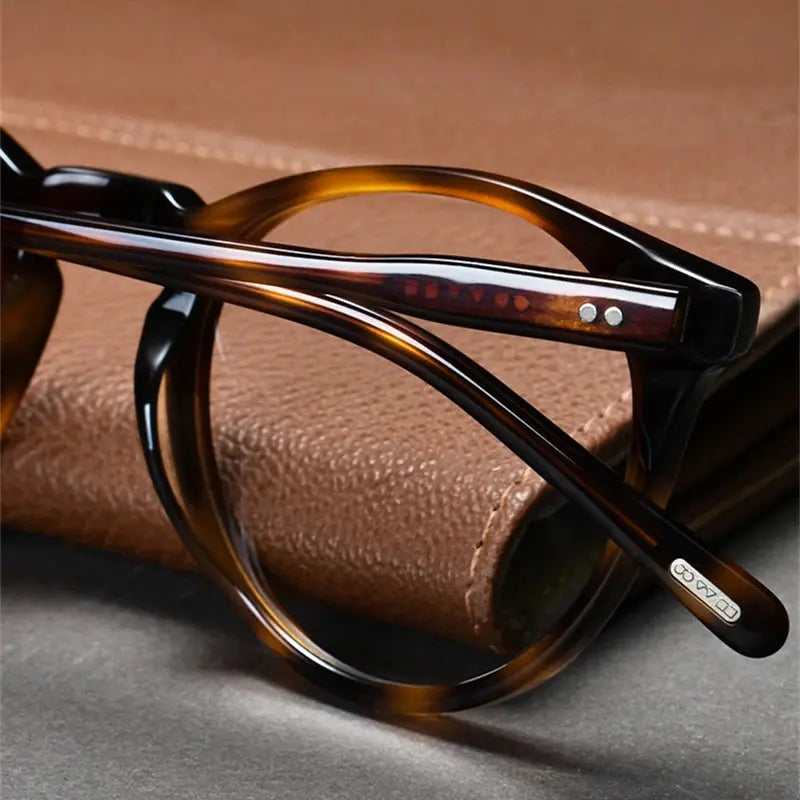 Women's Round Full Rim Acetate Prescription Glasses M5183 — view 3 | Rx Spectacle
