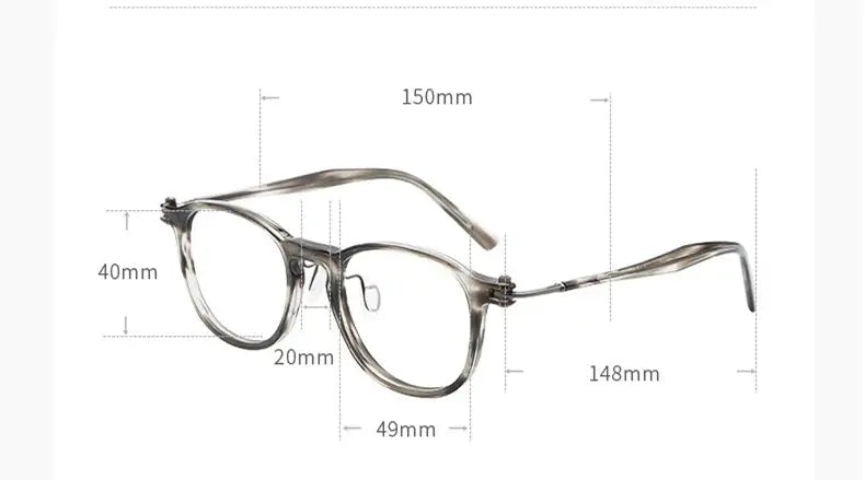 Unisex Square Full Rim Acetate Prescription Glasses 0265585 — view 8 | Rx Spectacle