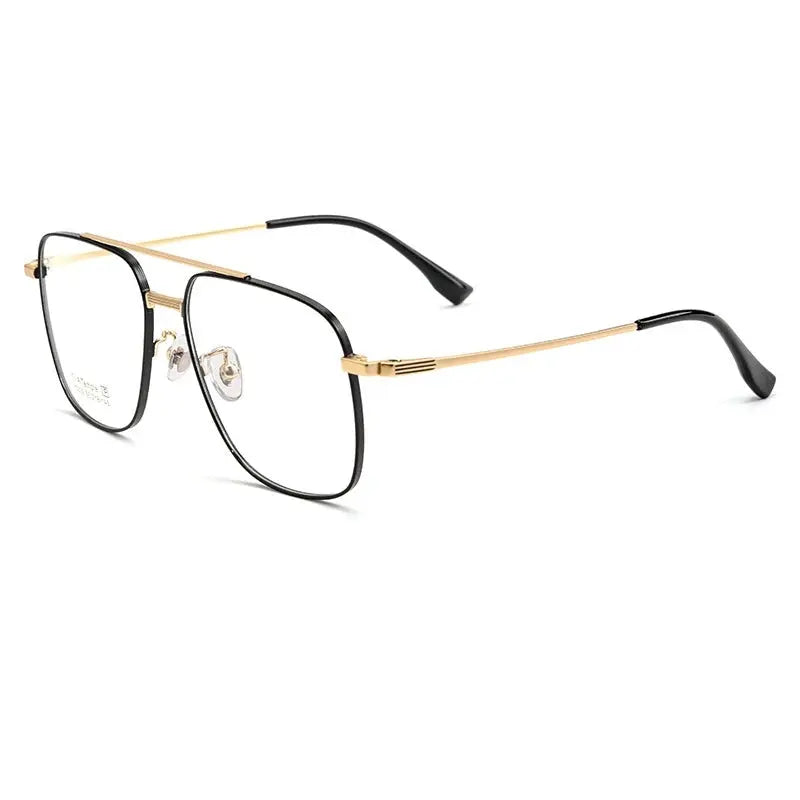 Unisex Square Full Rim Titanium Prescription Glasses 47830 — view 6 | Rx Spectacle