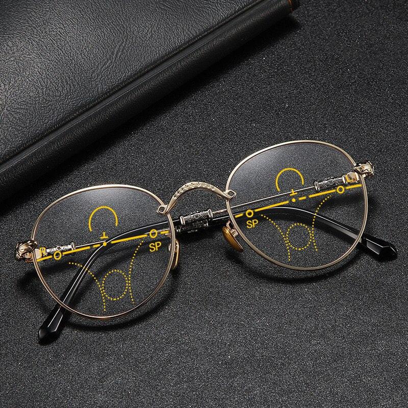 Unisex Oval Full Rim Alloy Reading Glasses 9003 — view 7 | Rx Spectacle