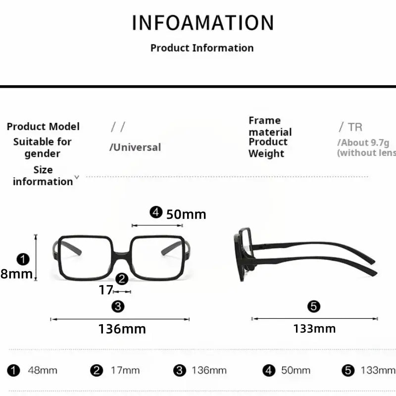 Women's Square Full Rim TR90 Prescription Glasses 72161 — view 2 | Rx Spectacle