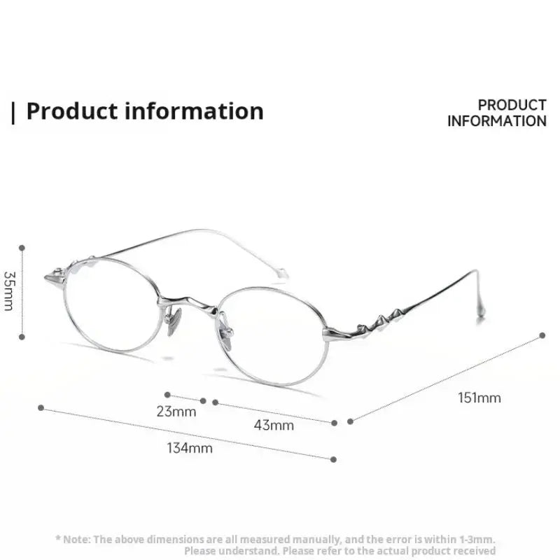 Women's Oval Full Rim Titanium Prescription Glasses 20899 — view 2 | Rx Spectacle