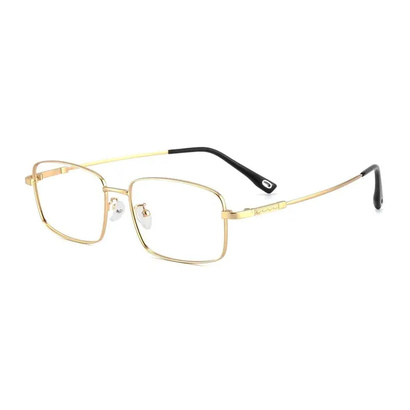 Unisex Square Full Rim Titanium Oversized Prescription Glasses 62804 — view 6 | Rx Spectacle