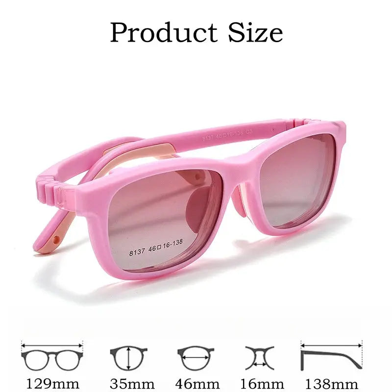 Unisex Square Full Rim TR90 Clip-On Prescription Glasses Y9137 — view 2 | Rx Spectacle