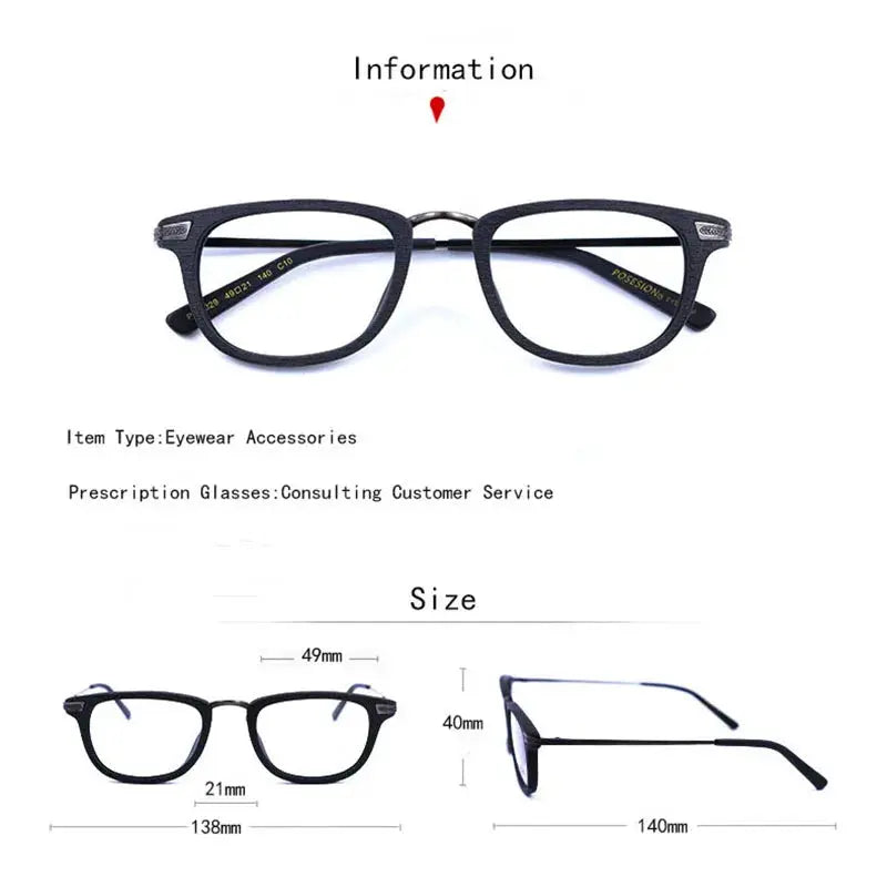 Women's Square Full Rim Alloy Prescription Glasses 57029 — view 2 | Rx Spectacle