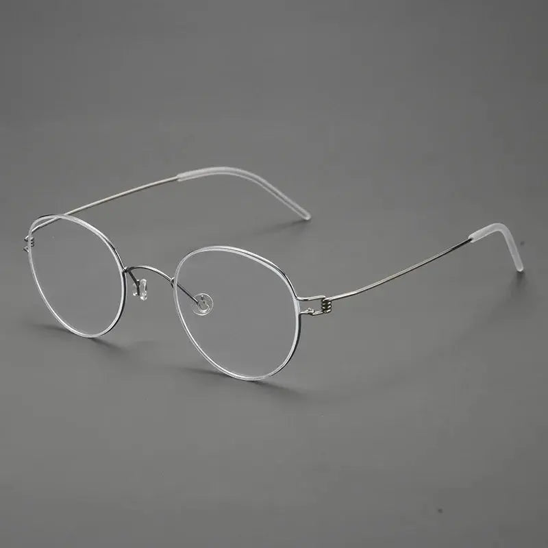 Women's Oval Full Rim Titanium Screwless Prescription Glasses 70178 — view 4 | Rx Spectacle