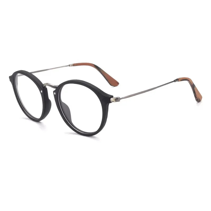 Unisex Round Full Rim Titanium Prescription Glasses 141210 — view 4 | Rx Spectacle