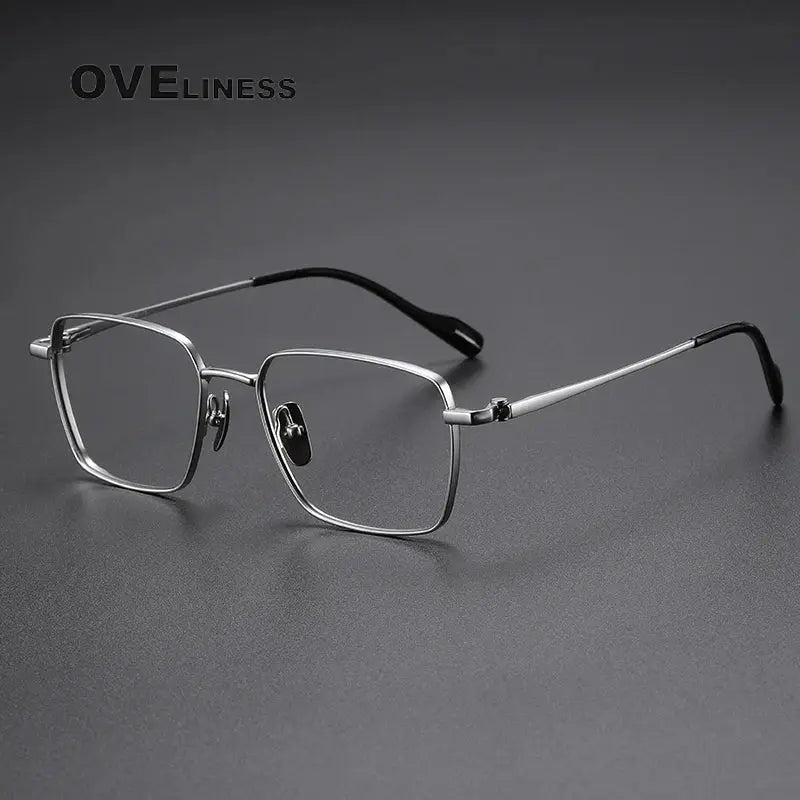 Unisex Polygon Full Rim Titanium Prescription Glasses 781012 — view 5 | Rx Spectacle