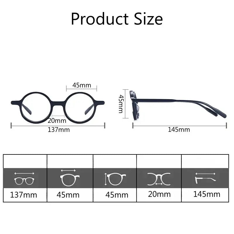 Women's Round Full Rim Acetate Prescription Glasses 98031 — view 4 | Rx Spectacle