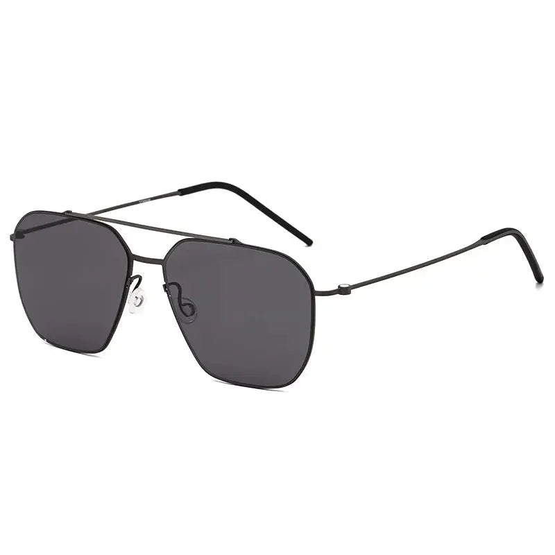 Women's Square Full Rim Titanium Double Bridge Prescription Glasses 398804 — view 4 | Rx Spectacle