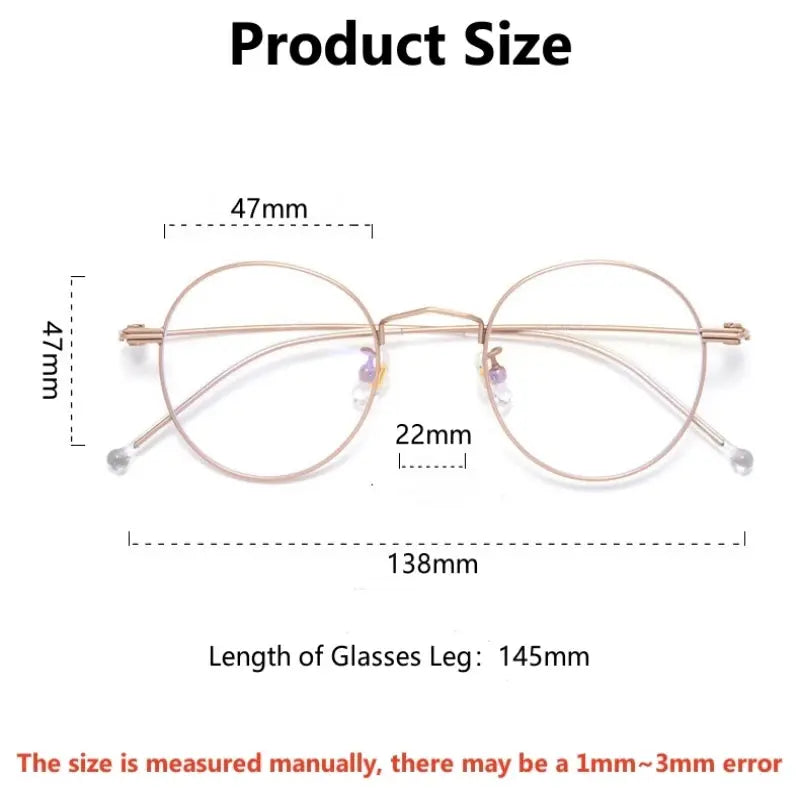 Women's Oval Full Rim Titanium Prescription Glasses 47504 — view 2 | Rx Spectacle