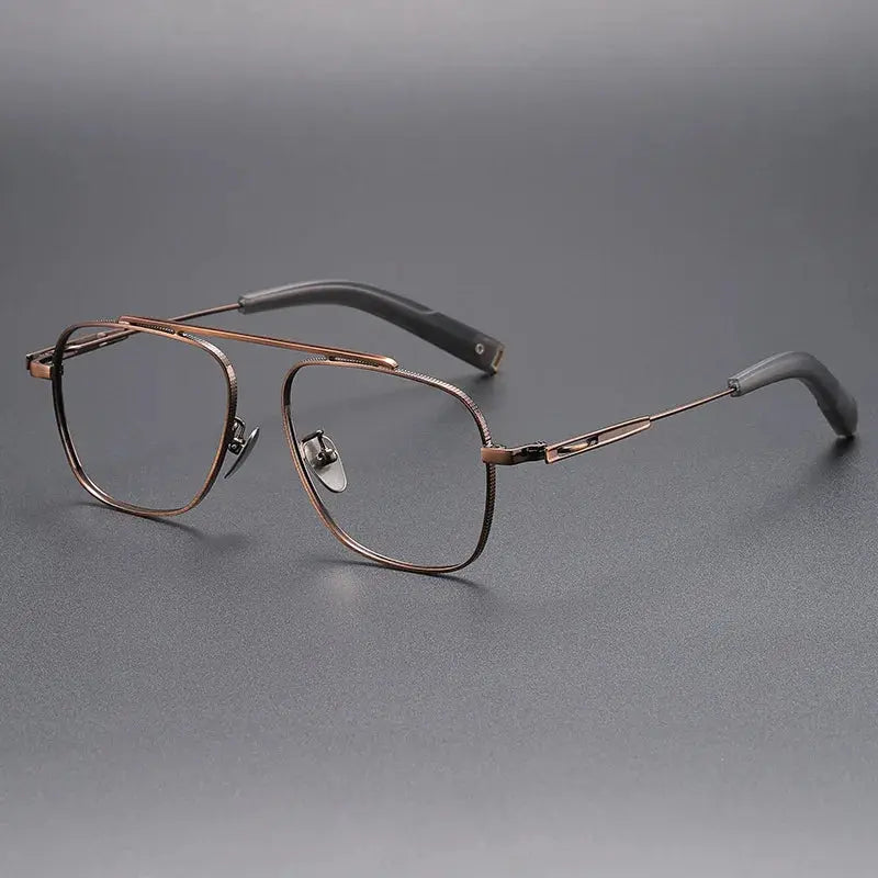 Men's Oval Full Rim Titanium Prescription Glasses 369105 — view 3 | Rx Spectacle