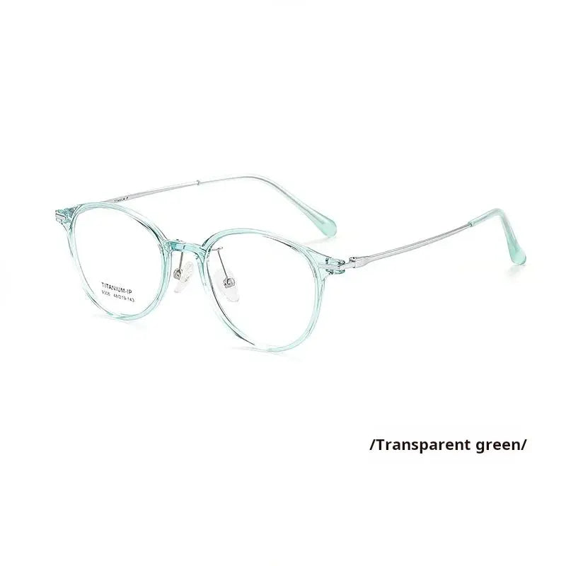 Women's Oval Full Rim Titanium Prescription Glasses 739308 — view 3 | Rx Spectacle