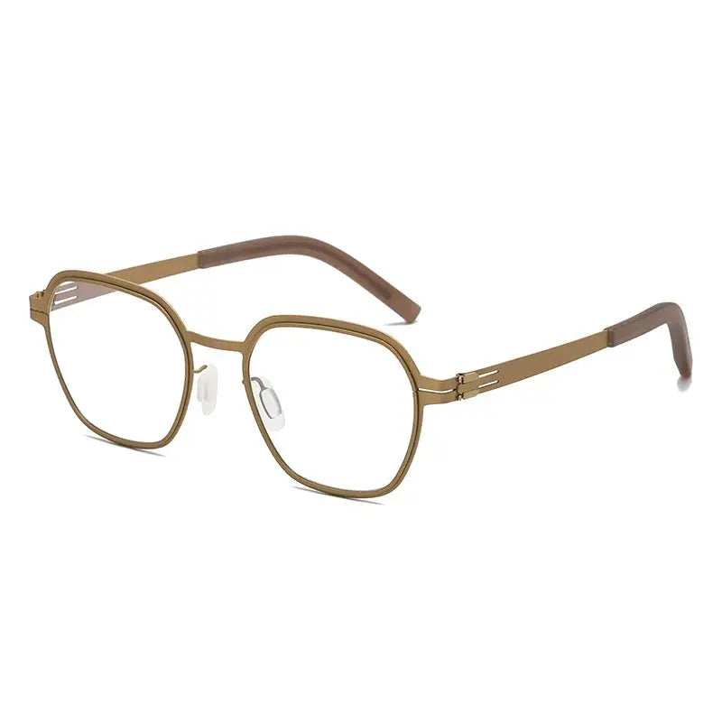Women's Polygon Full Rim Stainless Steel Prescription Glasses 464818 — view 3 | Rx Spectacle