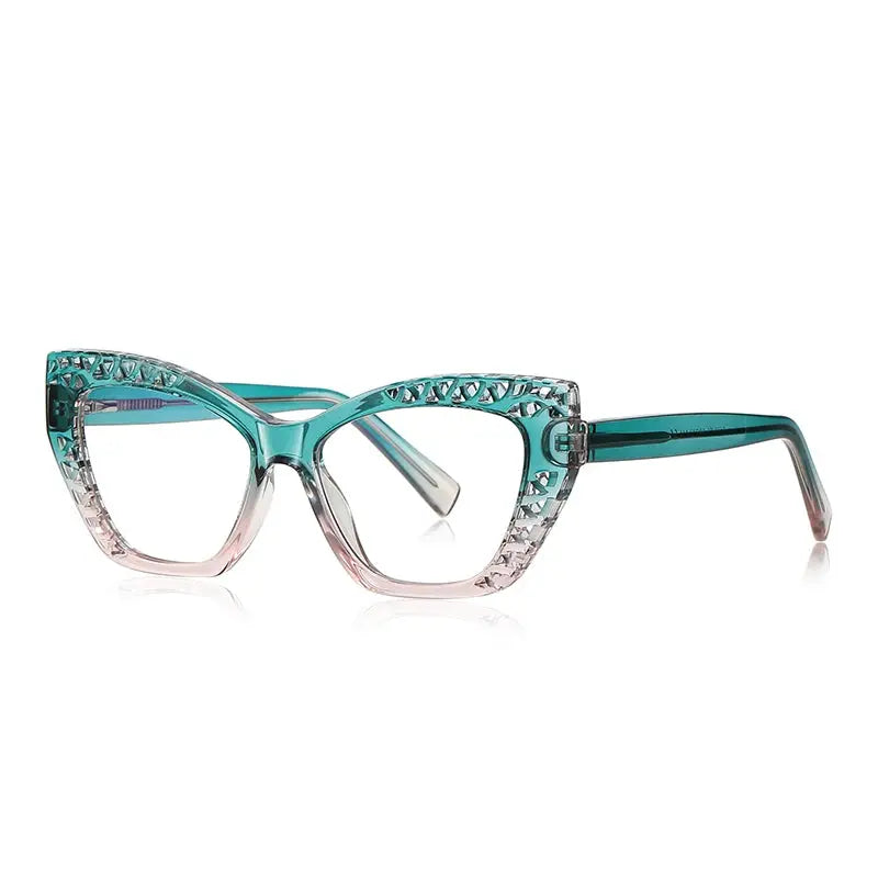 Women's Cat Eye Full Rim Titanium Prescription Glasses 842182 — view 3 | Rx Spectacle
