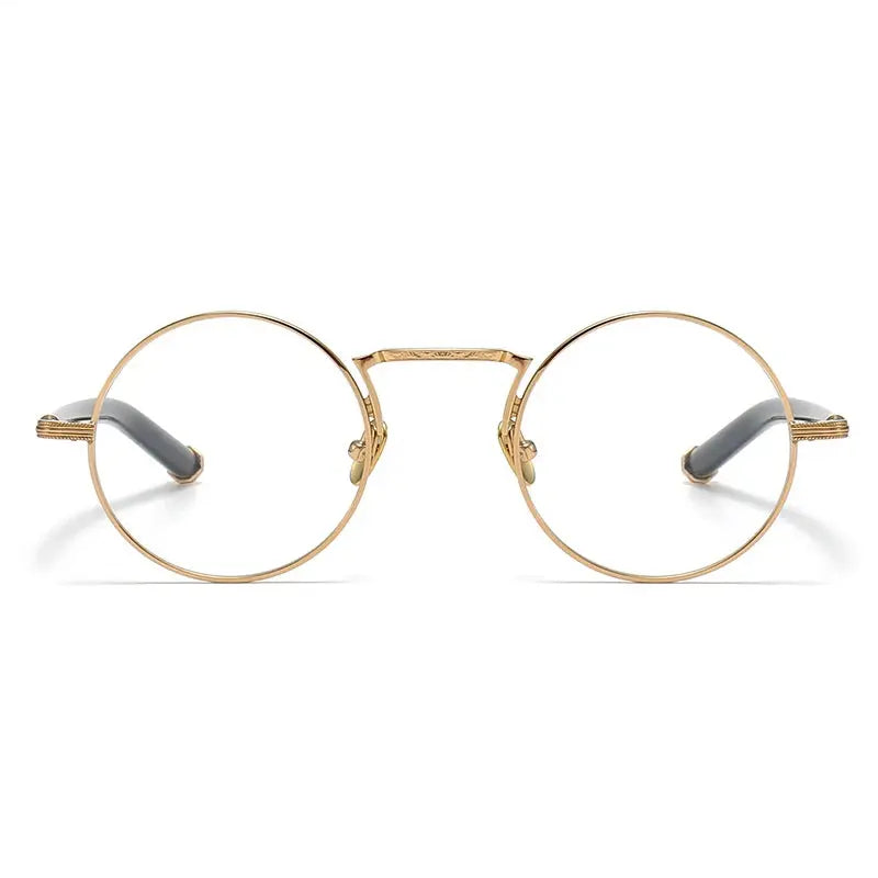 Unisex Round Full Rim Titanium Prescription Glasses 3119m — view 2 | Rx Spectacle