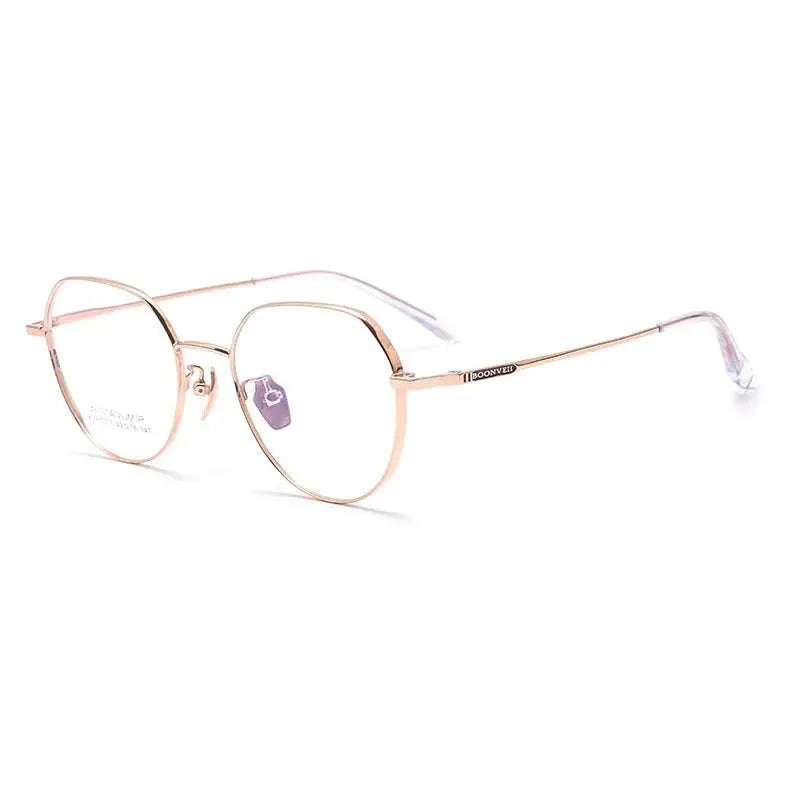 Women's Polygon Full Rim Titanium Prescription Glasses 87007 — view 6 | Rx Spectacle