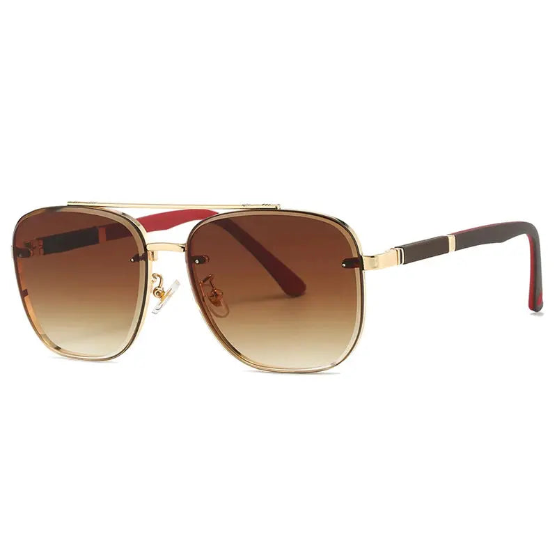 Unisex Square Full Rim Stainless Steel Prescription Glasses 223290 — view 5 | Rx Spectacle