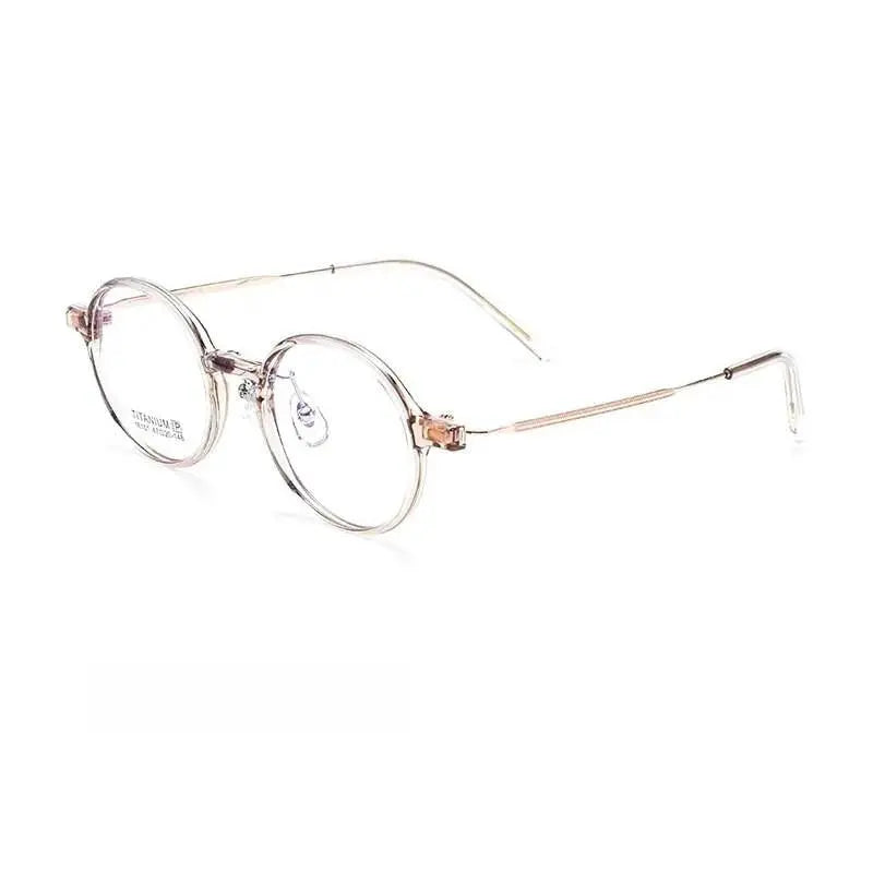Unisex Round Full Rim Titanium Prescription Glasses 16101x — view 7 | Rx Spectacle
