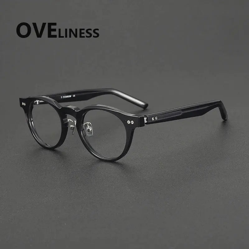 Unisex Oval Full Rim Acetate Prescription Glasses 322160 — view 4 | Rx Spectacle