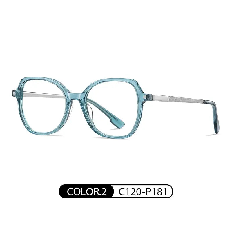 Women's Square Full Rim Acetate Prescription Glasses 9225 — view 8 | Rx Spectacle