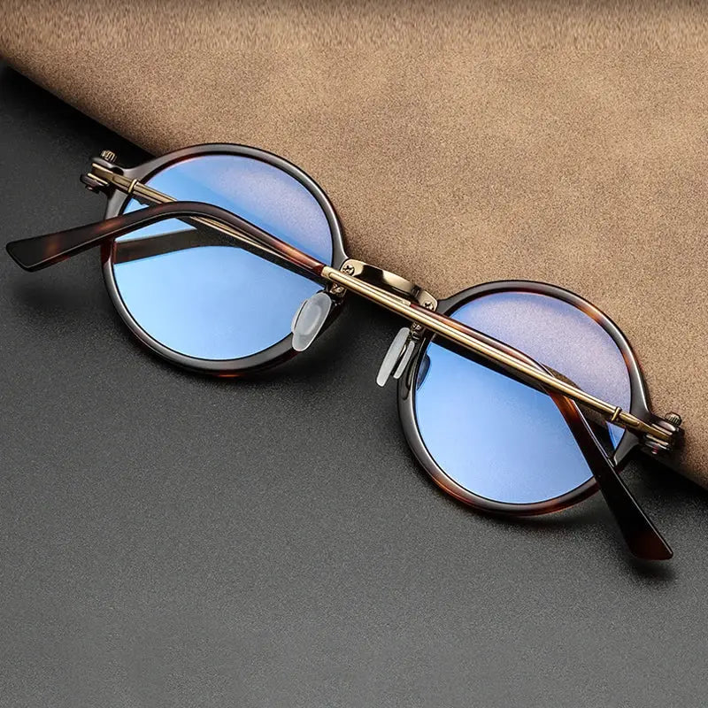 Unisex Round Full Rim Titanium Prescription Glasses Rt5866 — view 3 | Rx Spectacle