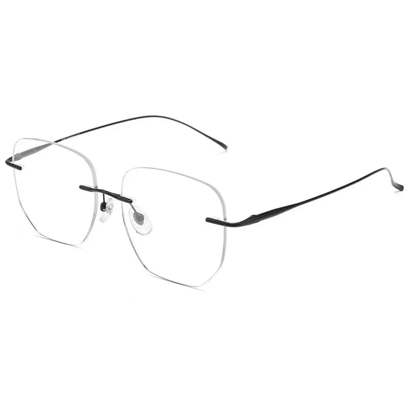 Women's Square Rimless Titanium Prescription Glasses 728925 — view 4 | Rx Spectacle