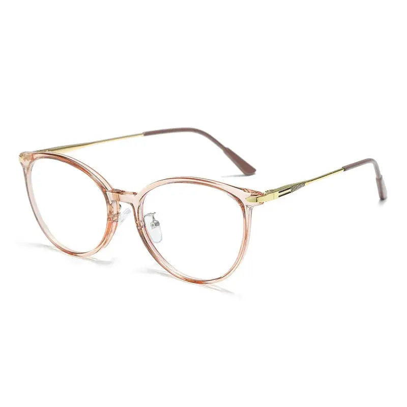 Women's Oval Full Rim Titanium Prescription Glasses 90 — view 3 | Rx Spectacle