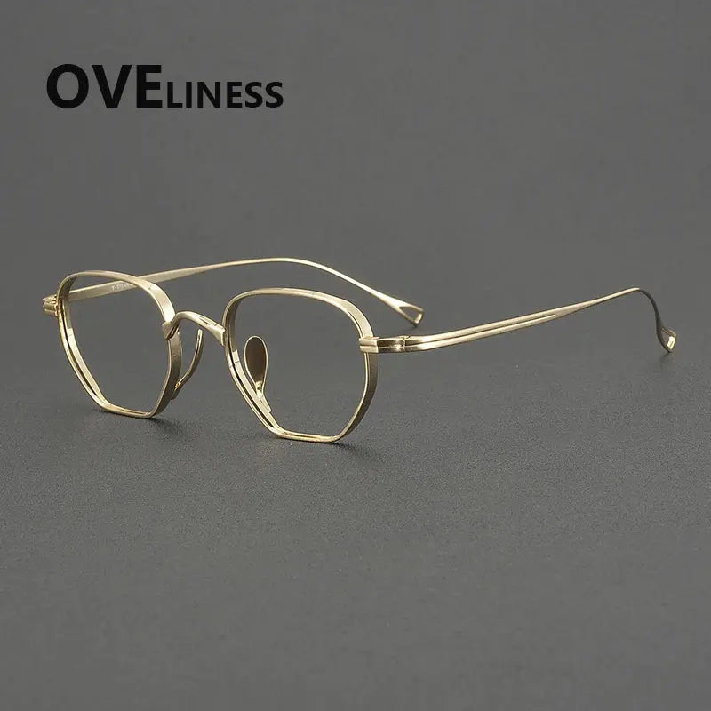 Men's Polygon Full Rim Titanium Prescription Glasses 29919 — view 6 | Rx Spectacle