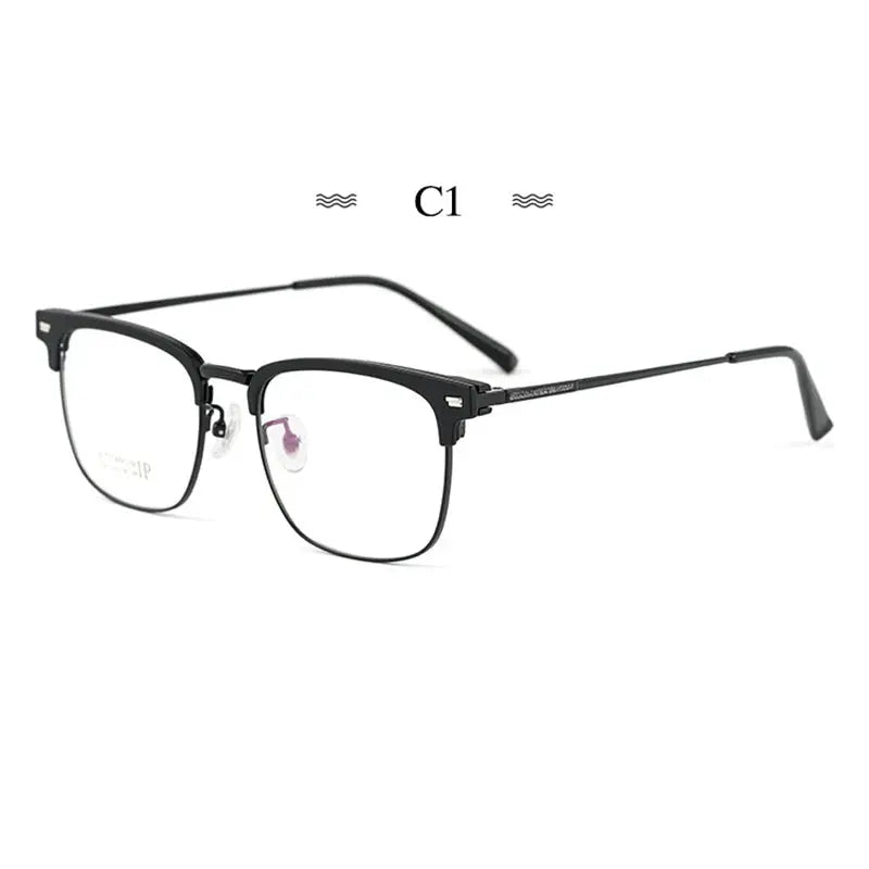 Unisex Round Full Rim Titanium Prescription Glasses 232163 — view 3 | Rx Spectacle