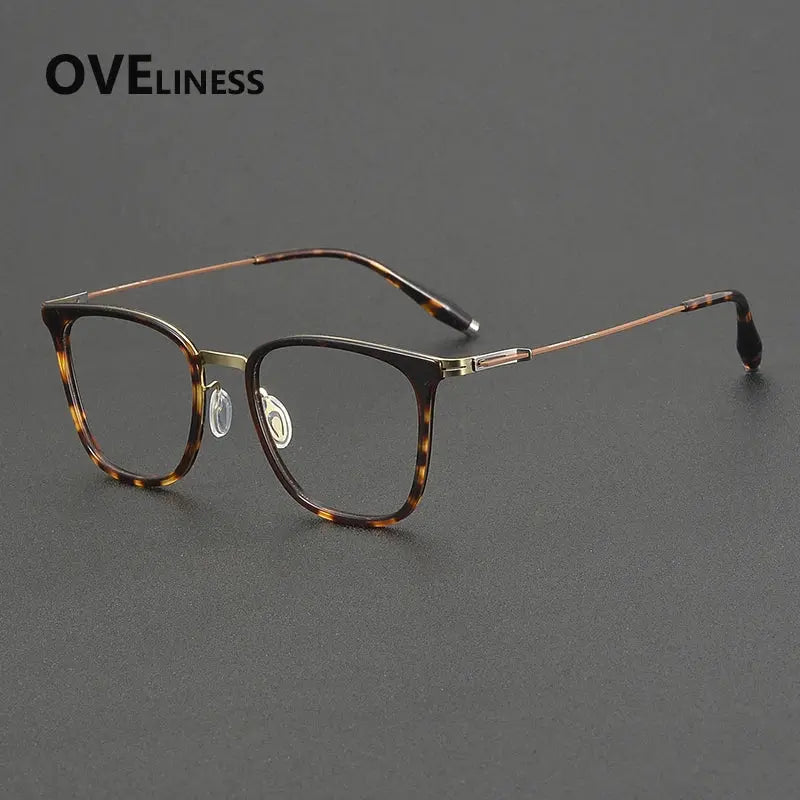 Women's Square Full Rim Titanium Prescription Glasses 22507 — view 4 | Rx Spectacle