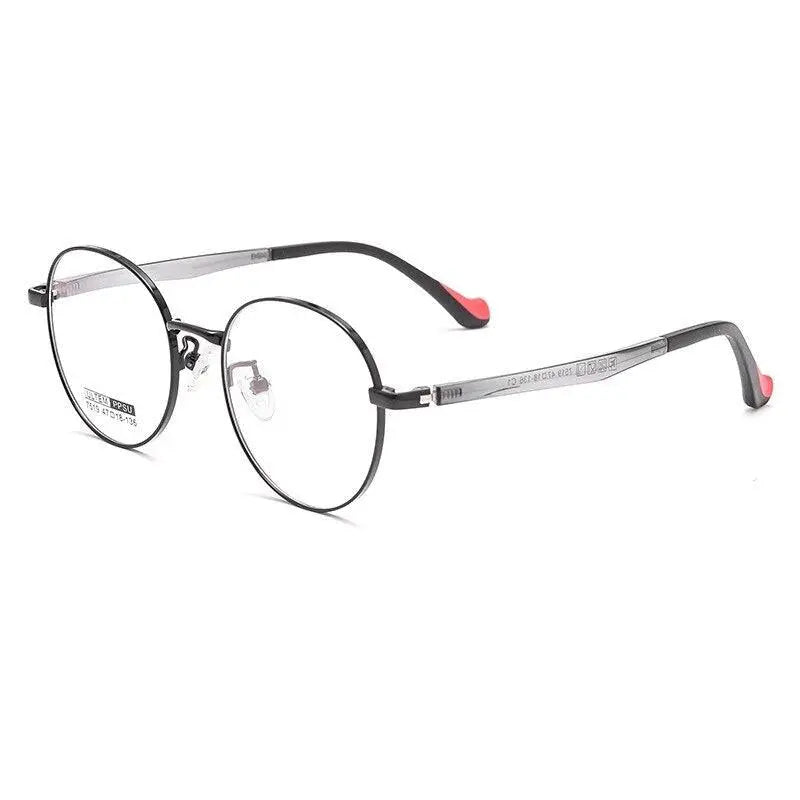 Unisex Round Full Rim Titanium Prescription Glasses 7519s — view 2 | Rx Spectacle