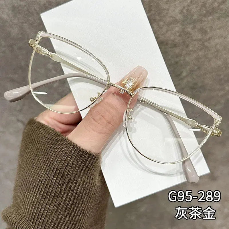 Women's Cat Eye Full Rim Alloy Prescription Glasses 59289 — view 3 | Rx Spectacle