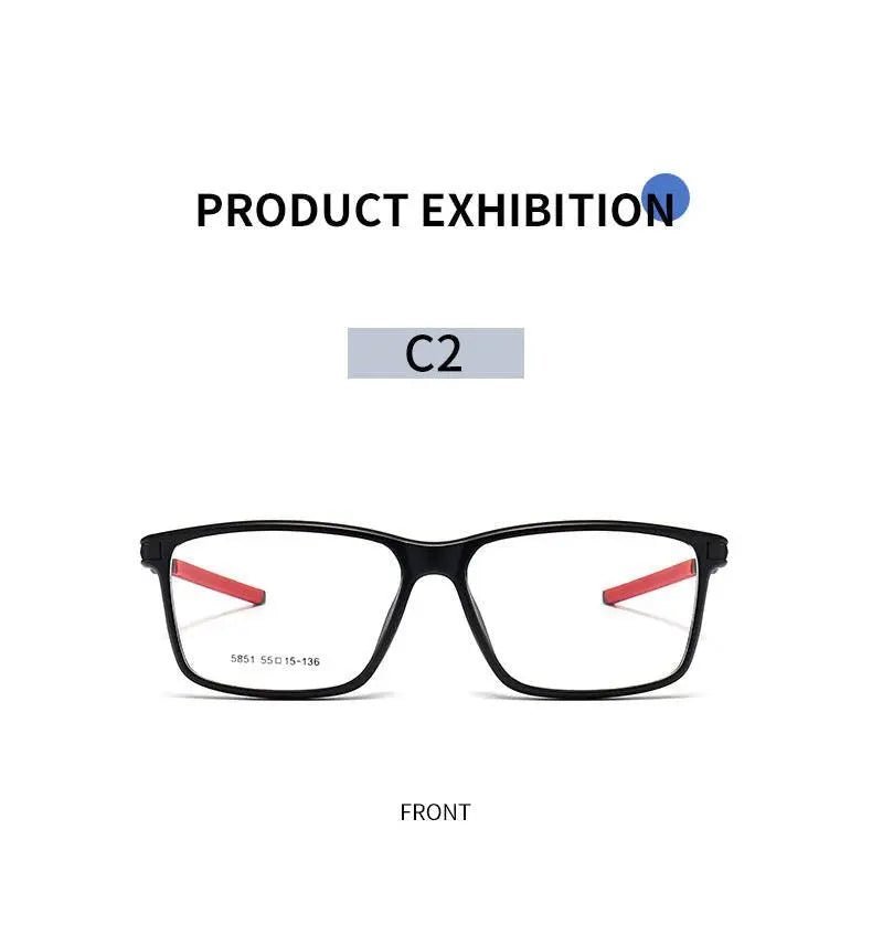 Men's Square Full Rim TR90 Sports Glasses 5851 — view 16 | Rx Spectacle
