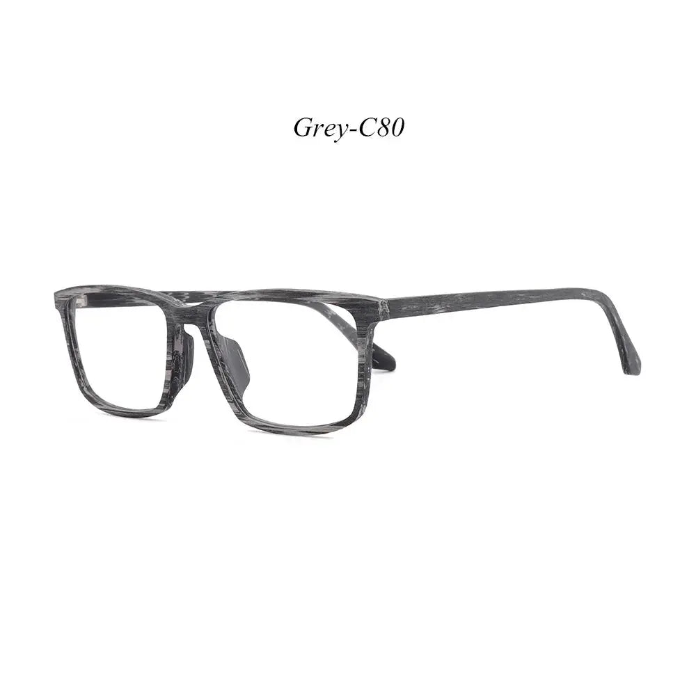 Men's Square Full Rim Wood Prescription Glasses 911695 — view 6 | Rx Spectacle