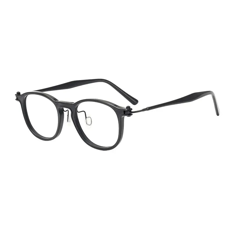 Unisex Square Full Rim Titanium Oversized Prescription Glasses 885585 — view 5 | Rx Spectacle