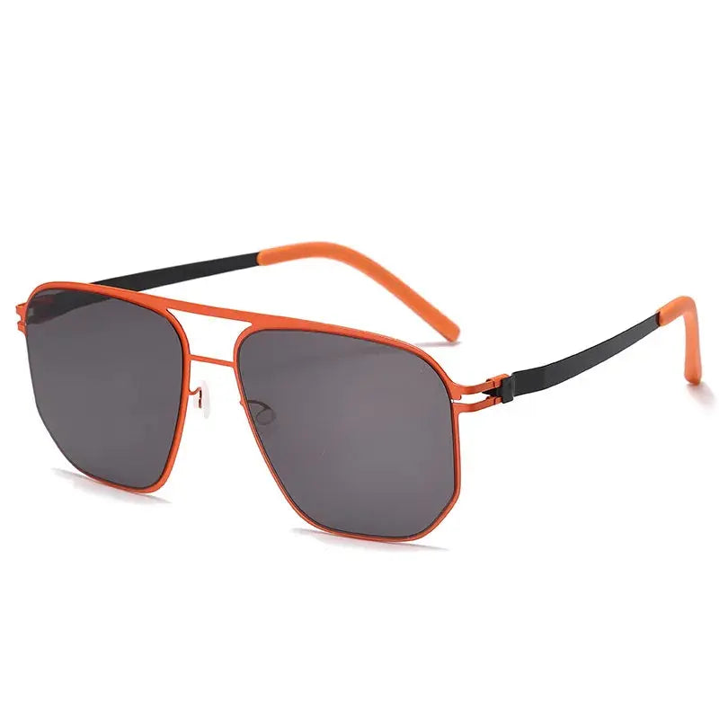 Men's Square Full Rim Stainless Steel Prescription Glasses 396148 — view 6 | Rx Spectacle
