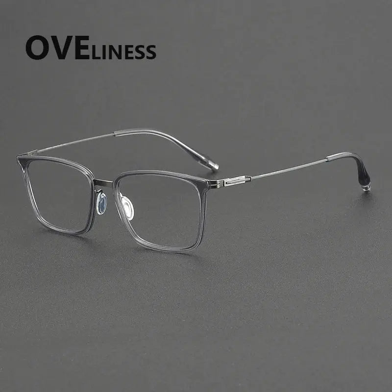 Unisex Square Full Rim Titanium Prescription Glasses 22502 — view 4 | Rx Spectacle