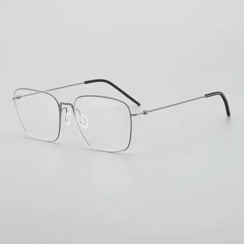 Unisex Square Full Rim Titanium Screwless Prescription Glasses 195538 — view 5 | Rx Spectacle