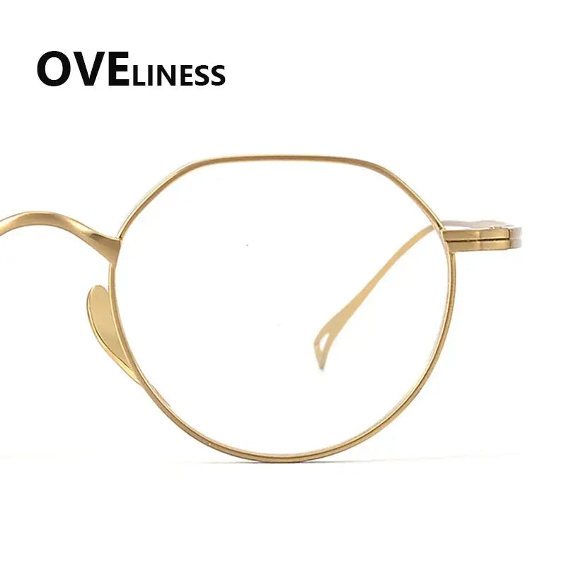 Women's Polygon Full Rim Titanium Clip-On Prescription Glasses 29916 — view 2 | Rx Spectacle