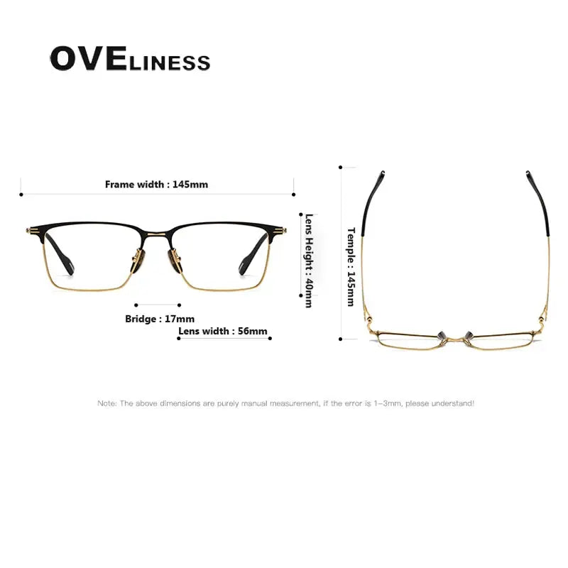 Men's Browline Full Rim Titanium Prescription Glasses 370800 — view 2 | Rx Spectacle
