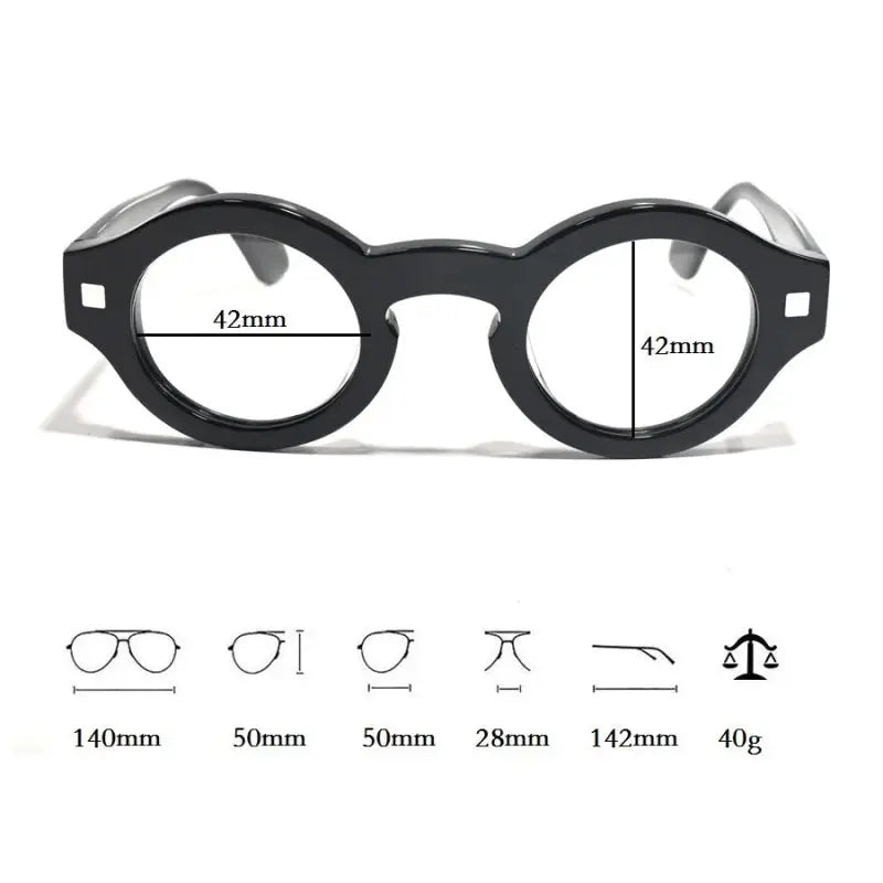 Unisex Round Full Rim Acetate Prescription Glasses 426302 — view 2 | Rx Spectacle