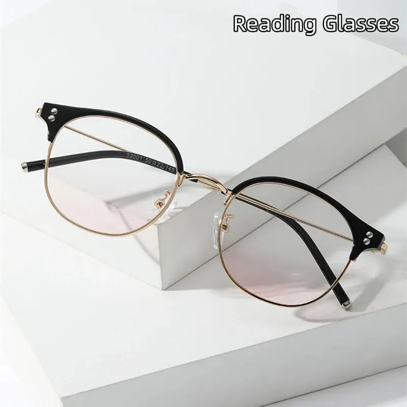 Men's Browline Full Rim Alloy Reading Glasses 22001 — view 1 | Rx Spectacle