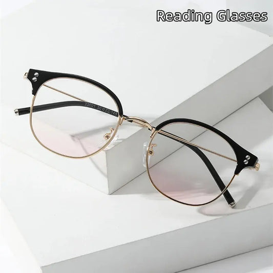 Men's Browline Full Rim Alloy Reading Glasses 22001 — view 1 | Rx Spectacle