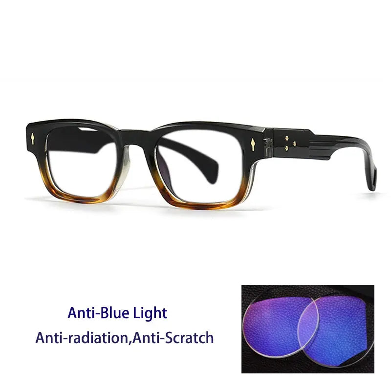 Unisex Rectangular Full Rim Acetate Prescription Glasses 341000 — view 4 | Rx Spectacle